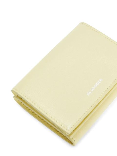 Jil Sander embossed folded mini wallet - Yellow