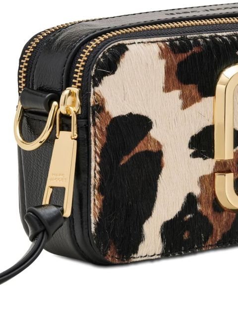 Marc Jacobs Snapshot haircalf-pattern bag - Black