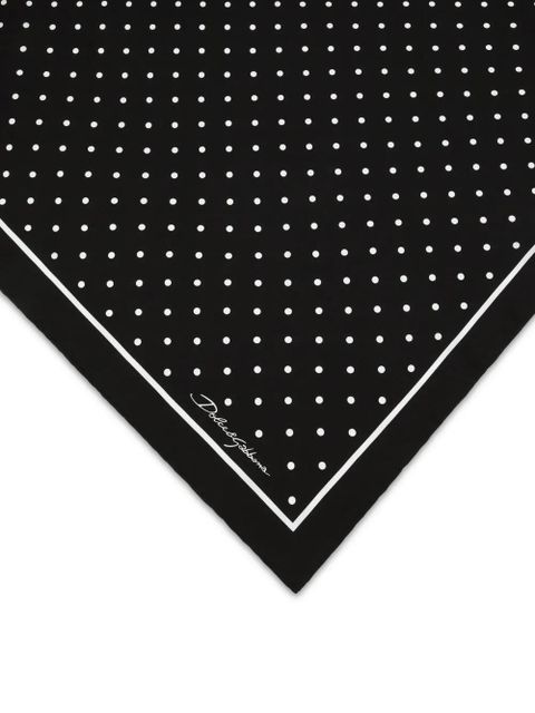 Dolce & Gabbana polka-dot silk scarf - Black - zdjęcie produktu nr 2