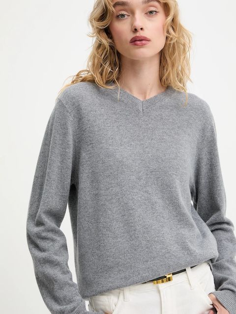 Answear.LAB sweter z wełny merino damski kolor szary lekki - zdjęcie produktu nr 1