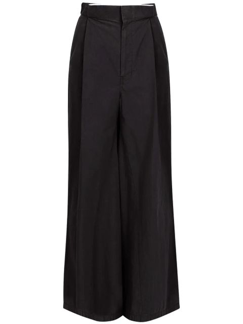 Maison Margiela four-stitch logo palazzo trousers - Black - zdjęcie produktu nr 1