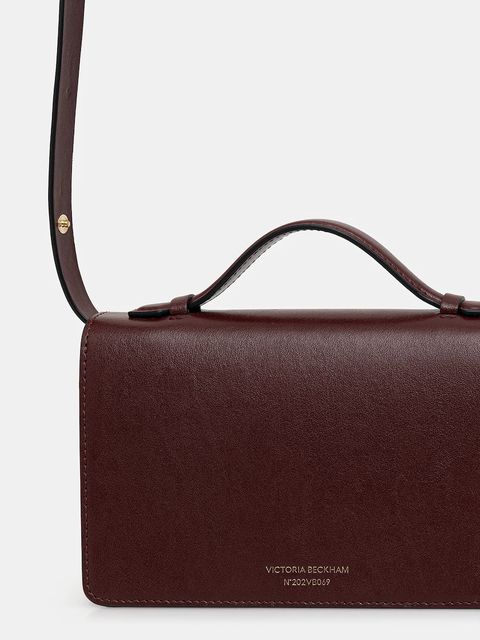 Victoria Beckham torebka skórzana kolor bordowy B424AAC005976A