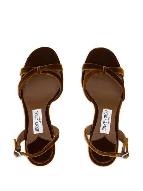 Jimmy Choo Elsy velvet sandals - Brown