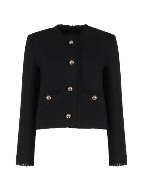 Weekend Max Mara button-fastening crew neck jacket - Black - zdjęcie produktu nr 1