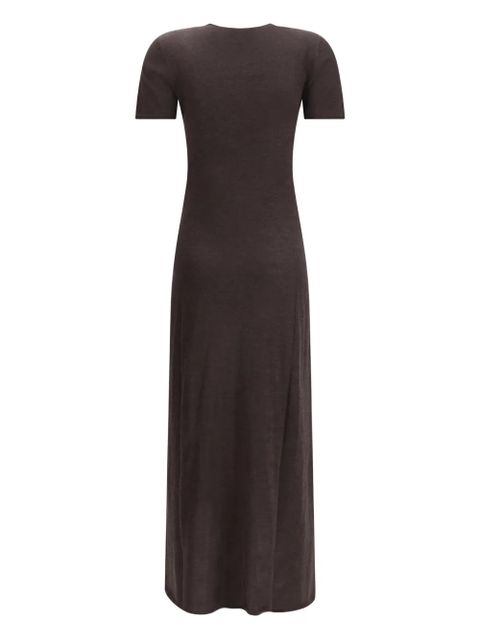 Ferragamo short-sleeves maxi dress - Brown - zdjęcie produktu nr 2