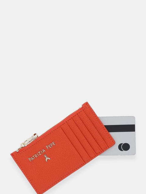 Patrizia Pepe portfel skórzany damski kolor pomarańczowy CQ9105 L001 - zdjęcie produktu nr 2