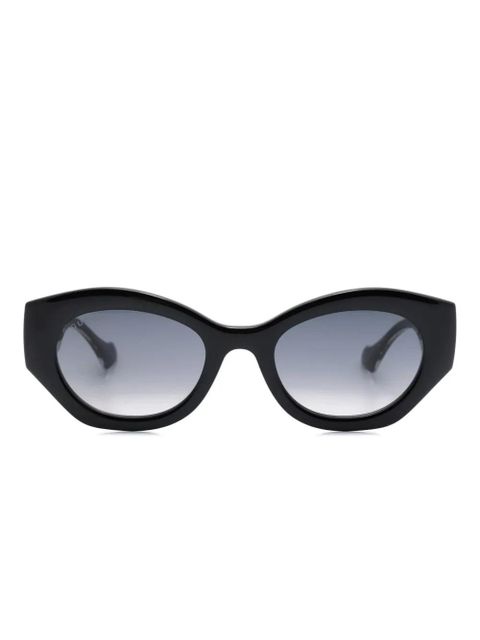 Gucci Eyewear La Piscine oval-frame sunglasses - Black - zdjęcie produktu nr 1