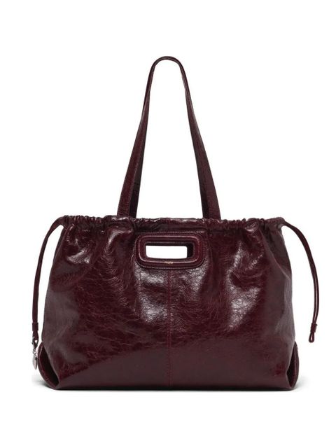 Maje M Tote leather tote bag - Red - zdjęcie produktu nr 1