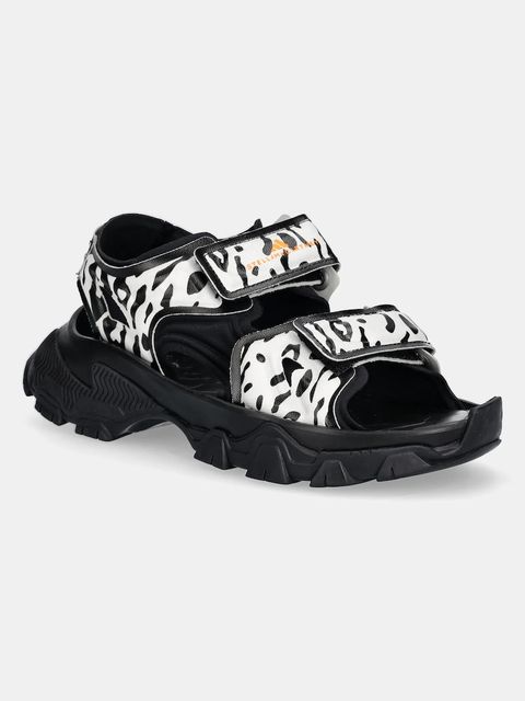 adidas by Stella McCartney sandały Hika Sandal Canvas AOP damskie kolor czarny IF1797 - zdjęcie produktu nr 1