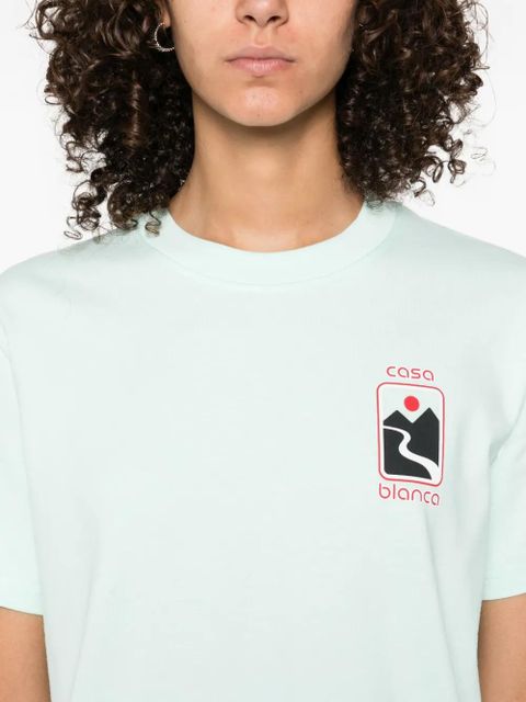 Casablanca Sunset Valley graphic-print T-shirt - Blue