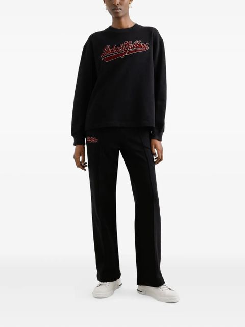 Dolce & Gabbana fleece jogging pants with patch - Black - zdjęcie produktu nr 2