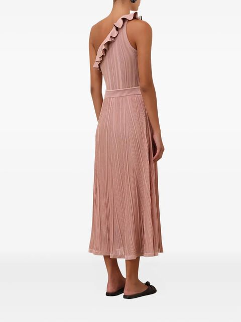 ZIMMERMANN Lucky metallic frill top - Pink