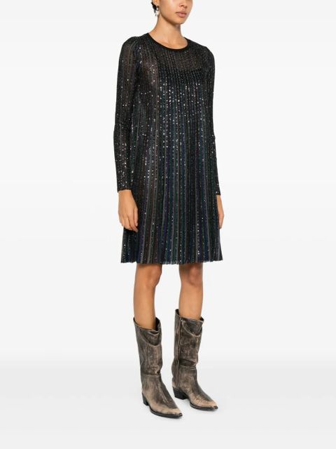 Missoni striped embellished dress - Black