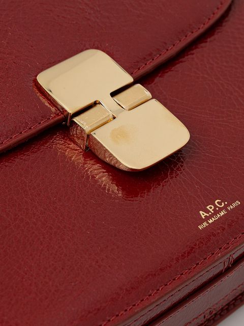 A.P.C. torebka skórzana sac grace small kolor czerwony PXCCK.F61413