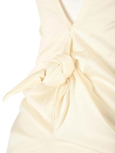 LOEWE knot-detail open-back T-shirt - Neutrals