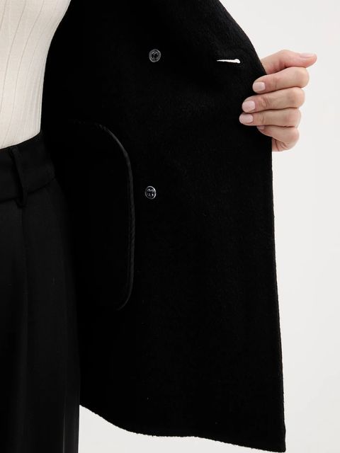 Gaudi płaszcz z dodatkiem wełny kolor czarny 521FD35011