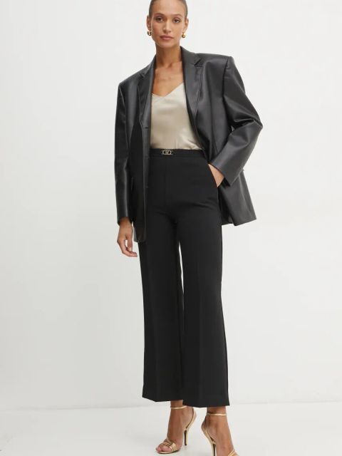 Marciano Guess spodnie BECKY damskie kolor czarny szerokie high waist 5RGB02 7115A