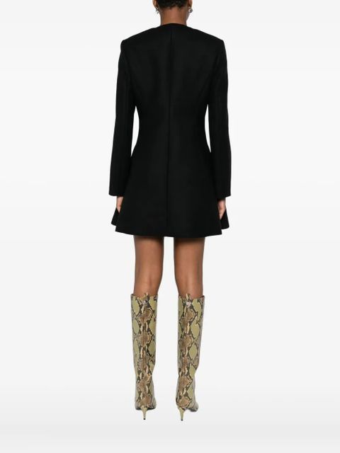 Versace zip-front flared coat - Black