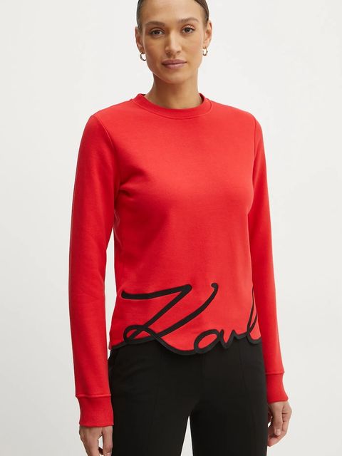Karl Lagerfeld bluza damska kolor czerwony z aplikacją A1W20010 - zdjęcie produktu nr 1