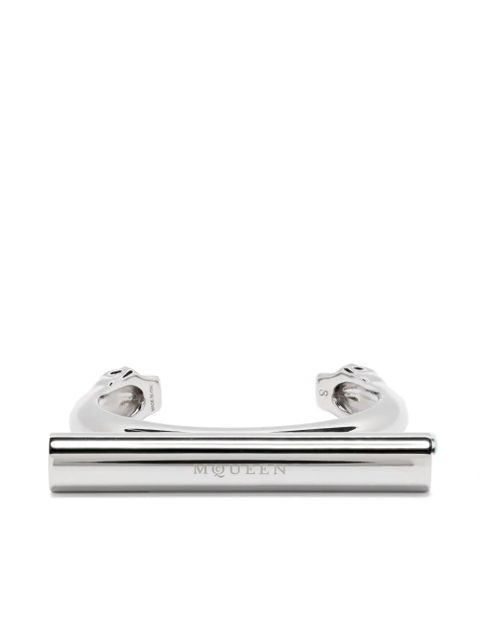 Alexander McQueen short cross-bar bracelet - Silver - zdjęcie produktu nr 1