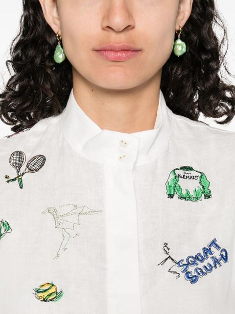 ALEMAIS Salve Terrah midi dress - White