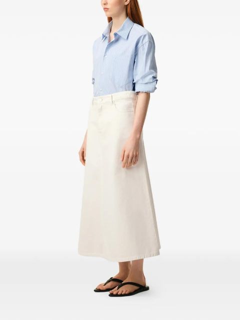 AMI Paris low-rise long skirt - Neutrals