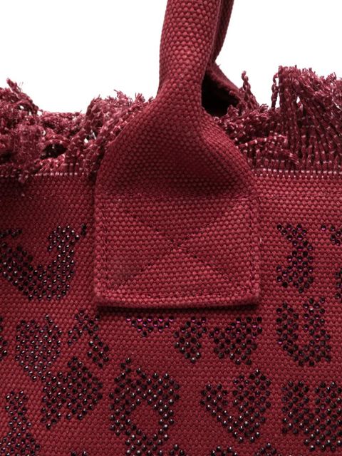 MC2 Saint Barth Vanity leopard-print tote bag - Red