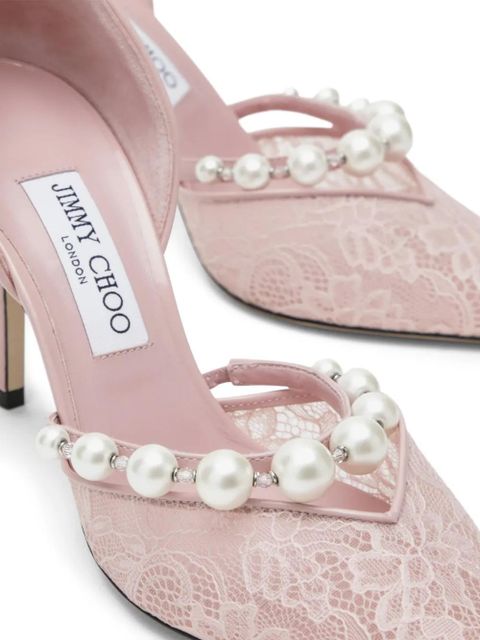 Jimmy Choo Aurelie lace-pearl pumps - Pink
