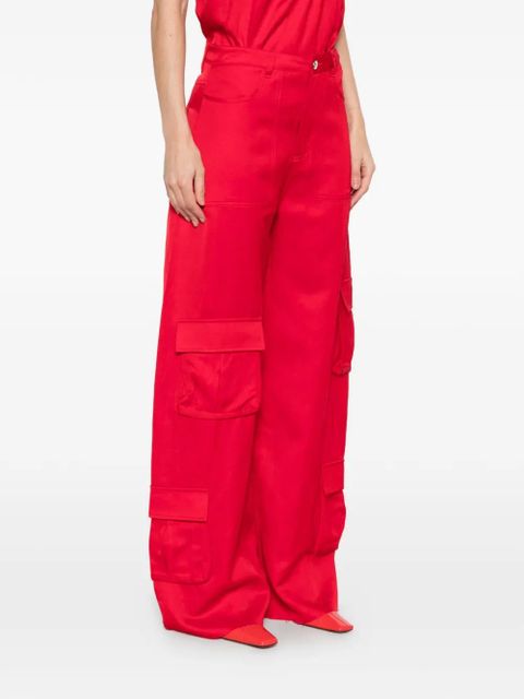 Marques'Almeida satin cargo pants - Red
