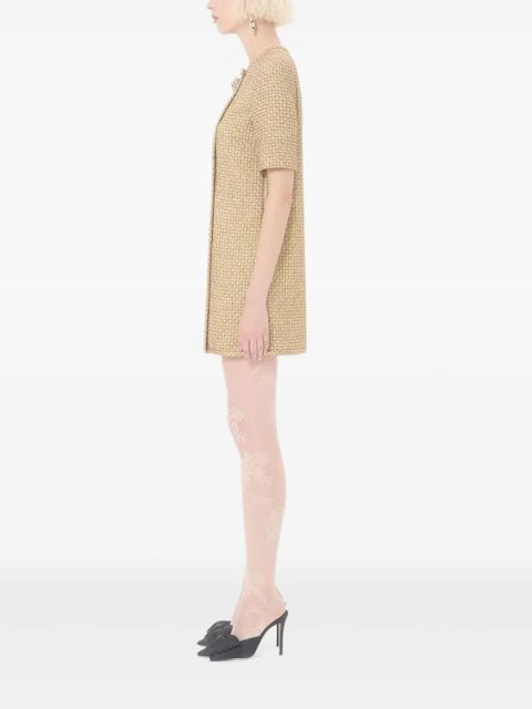 Valentino Garavani lurex tweed mini dress - Neutrals