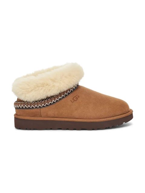 UGG śniegowce zamszowe Classic Mini Crescent kolor brązowy 1158262-CHE