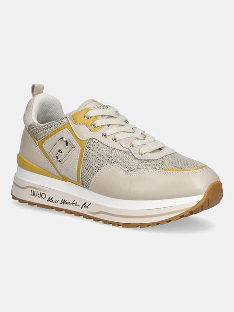 Liu Jo sneakersy LIU JO MAXI WONDER 01 damskie kolor beżowy BA6009PX077S1856 - zdjęcie produktu nr 1