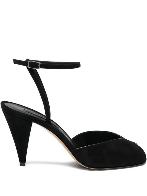 Casadei 75mm ankle-strap peep-toe heeled pumps - Black - zdjęcie produktu nr 1