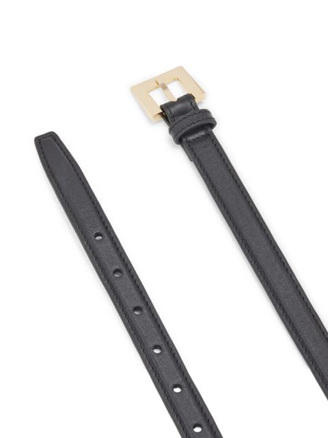 ANINE BING buckle leather belt - Black