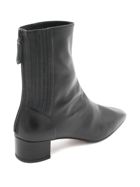 Aquazzura leather block-heel boots - Black