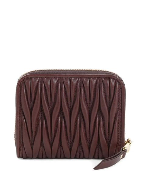 Miu Miu quilted zip-around wallet - Brown