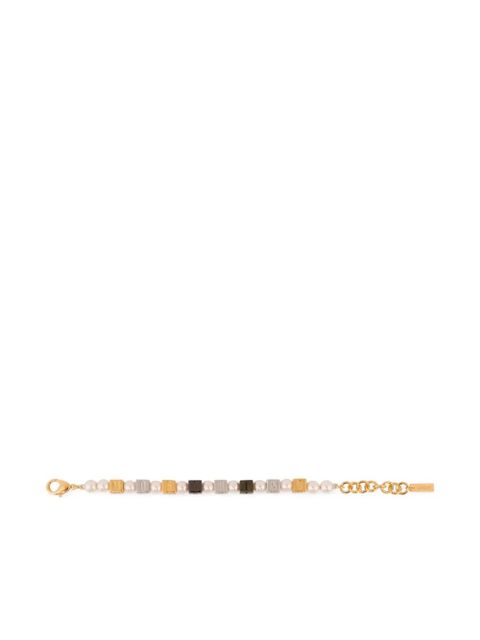 Moschino logo-beaded bracelet - Gold - zdjęcie produktu nr 2