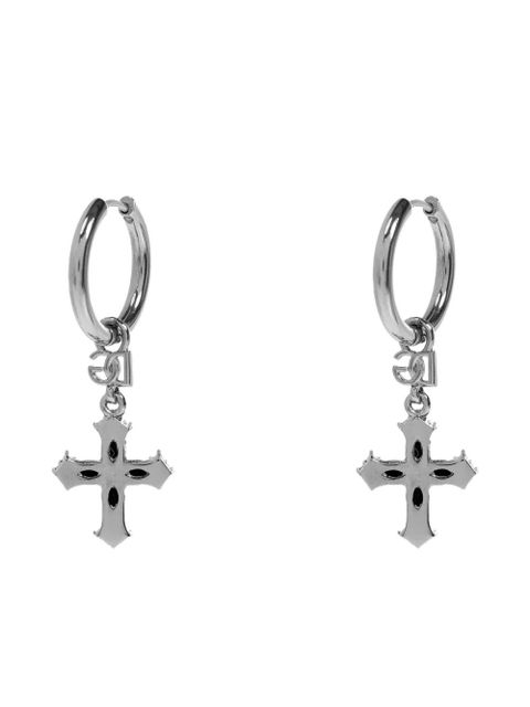 Dolce & Gabbana cross-pendant earrings - Silver