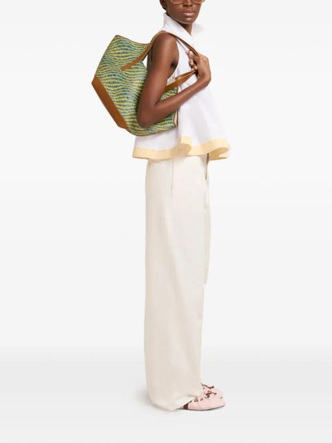 Marni polo-collar contrast-hem shirt - White - zdjęcie produktu nr 1