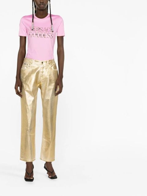 Versace logo-embellished T-shirt - Pink - zdjęcie produktu nr 2