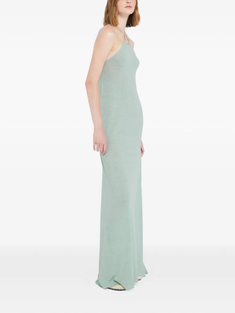 Alanui halterneck maxi dress - Green