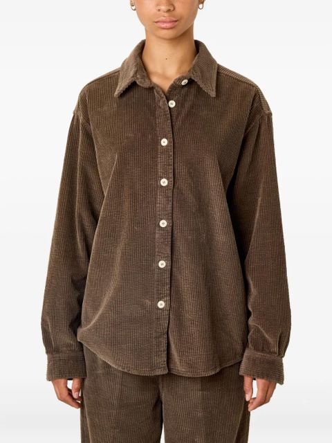 American Vintage Padow button corduroy shirt - Brown
