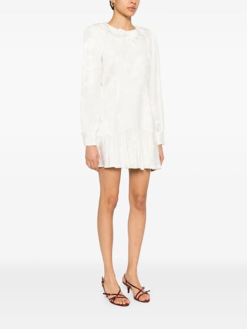 Alessandra Rich Jacquare mini dress - White