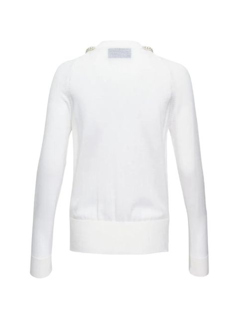 Simone Rocha faux-pearl embellished cardigan - White - zdjęcie produktu nr 2