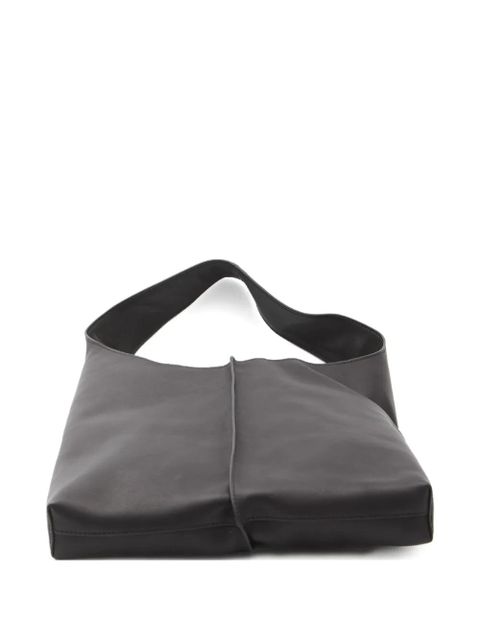 The Row small Bindle stitch-detail shoulder bag - Black