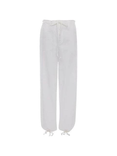 Victoria Beckham drawstrings straight trousers - White - zdjęcie produktu nr 1