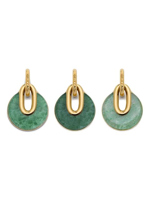 Monica Vinader gemstone gold-vermeil pendant necklace