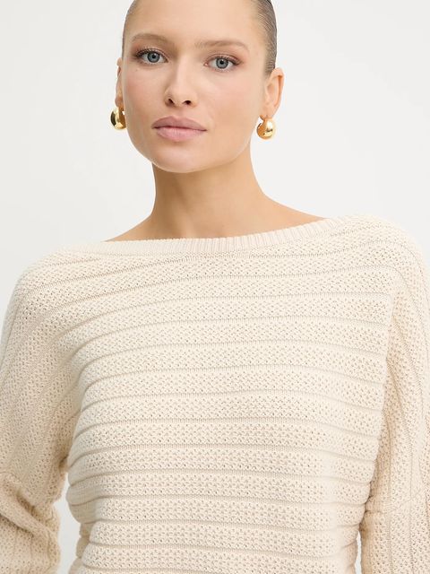 BOSS sweter damski kolor beżowy 50543049