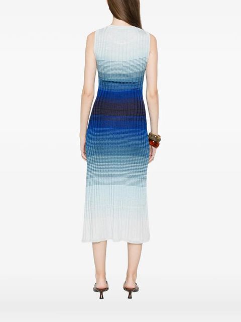 Maje striped midi dress - Blue