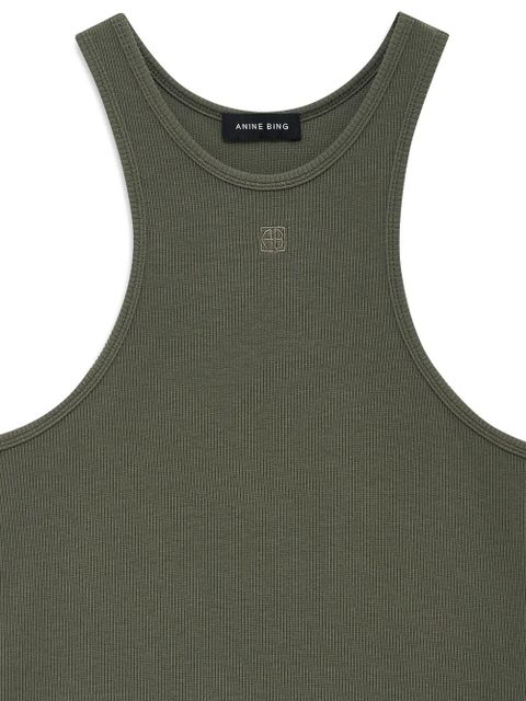 ANINE BING Cole ribbed tank top - Green
